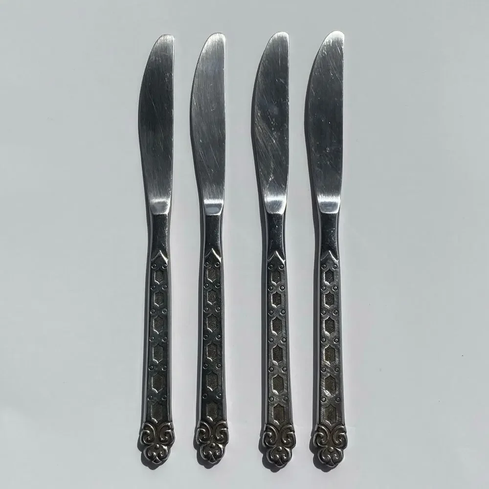 Lot of 4 Oneida Northland SAN FRANCISCO Stainless Korea Dinner Knives 8.5